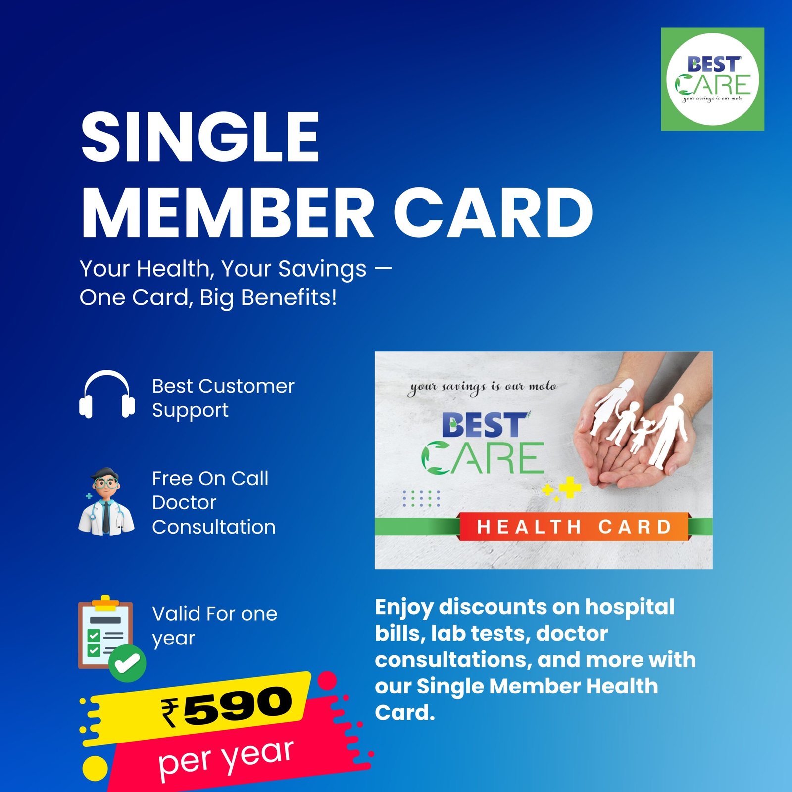 Single Member Health Card